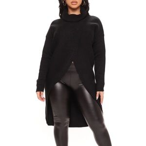Women’s Fashion Nova By My Side Turtle Neck Sweater - Black